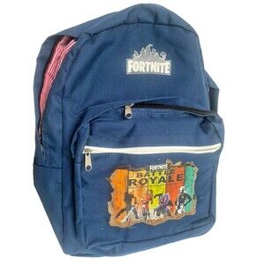 Fortnite 18" Backpack "Battle Royale" Unisex Navy Blue Gamer Bookbag Insulated